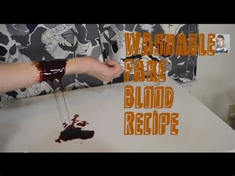 fake blood recipe washes out of clothes|diy blood wash recipe.